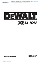 DeWalt DCG405FN Instructions Manual