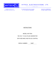 Avtech Electrosystems AVR-7B-B Instructions Manual