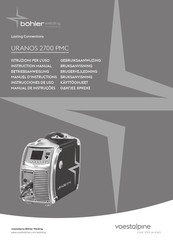 Voestalpine bohler URANOS 2700 PMC Instruction Manual