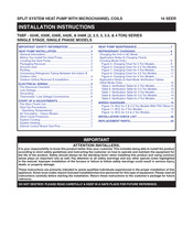 Nortek JT6BF Series Installation Instructions Manual