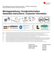 Rauch ME587 Assembly Instructions Manual