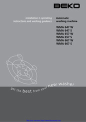 Beko WMA 667 S Installation & Operating Instructions And Washing Guidance