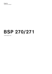 Gaggenau BSP 270 Instruction Manual