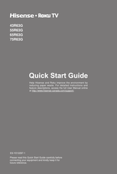 Hisense 43R63G Quick Start Manual