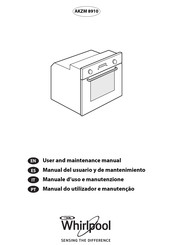 Whirlpool AKZM 8910 User And Maintenance Manual