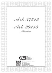 Gessi 37513 Manual