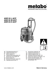 Metabo ASR 35 H ACP Original Instructions Manual