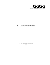 Gage CS1220 Hardware Manual