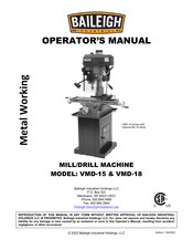 Baileigh Industrial VMD-15 Operator's Manual