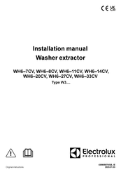 Electrolux Professional Clarus WH6-8CV Installation Manual