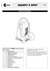 Claypaky SHARPY X SPOT Instruction Manual