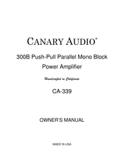 CANARY AUDIO CA-339 Owner's Manual
