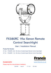 Francis Searchlights A7162 User & Installation Manual