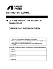Anest Iwata OFT-30D Instruction Manual