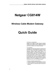 NETGEAR CG814W Quick Manual