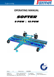 Farmet SOFTER 9 PSW Operating Manual