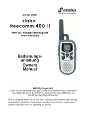 Stabo freecomm 400 II Owner's Manual