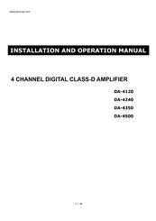 PEAS DA-4240 Installation And Operation Manual