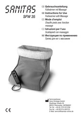 Sanitas SFW 35 Instructions For Use Manual