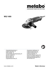 Metabo WQ 1400 Original Instructions Manual