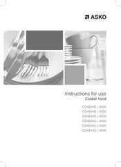 Asko CD4934B/4000 Instructions For Use Manual