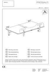 Pressalit R8455512 Mounting Instruction