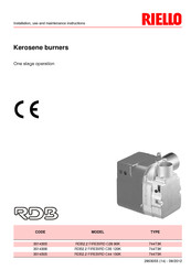 Riello 3514505 Installation, Use And Maintenance Instructions