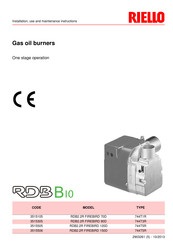 Riello 3515305 Installation, Use And Maintenance Instructions