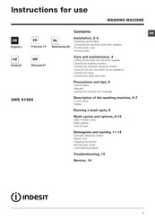 Indesit XWE 81484 Instructions For Use Manual