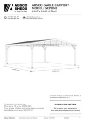 ABSCO SHEDS GCPDN2 Manual