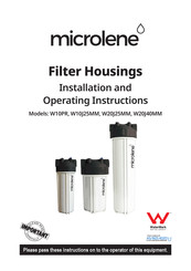 Microlene W10PR Operating Instructions Manual