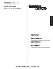Gardner Denver RCD 300 Instruction Manual