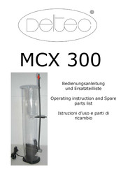 Deltec MCX 300 Operating	 Instruction