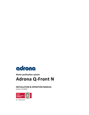 Adrona Q-Front N Bio Installation & Operation Manual