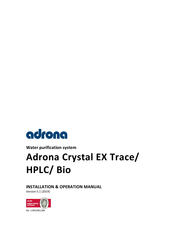 Adrona Crystal EX Trace Installation & Operation Manual