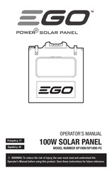 EGO POWER+ SP1000-FC Operator's Manual