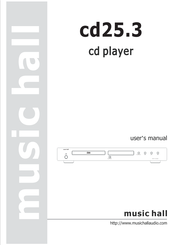MUSIC HALL cd25.3 User Manual