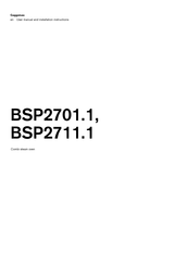 Gaggenau BSP2711 1 Series User Manual And Installation Instructions