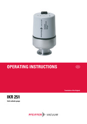 Pfeiffer Vacuum IKR 251 Operating Instructions Manual