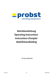 probst RG-75-SAFELOCK Operating Instructions Manual