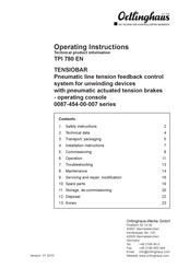 Ortlinghaus TENSIOBAR TPI 780 EN Operating Instructions Manual