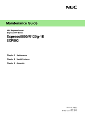 NEC Express5800/R120g-1E Maintenance Manual