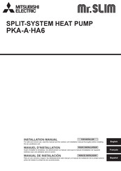 Mitsubishi Electric Mr.SLIM PKA-A HA6 Series Instruction Manual