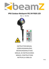 Beamz IP65 Outdoor Multipoint RG 3W RGB LED Instruction Manual