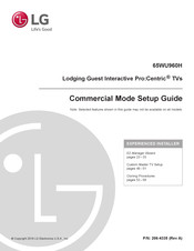 LG 65WU960H Commercial Mode Setup Manual