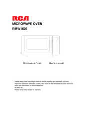 RCA RMW1603 User Manual