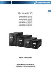 PowerWalker VI 2000 LCD Quick Start Manual