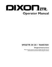Dixon SPDZTR 30 CE Operator's Manual
