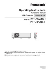 Panasonic PT-VW440U Operating Instructions (Functional Manual)