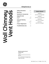 GE PVW7361SJSSC Owner's Manual